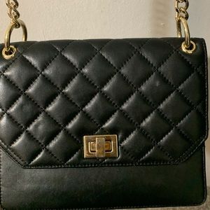 Black & Gold chain crossbody bag
